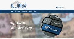 Desktop Screenshot of certifiedtranslationservices.com