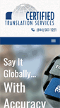 Mobile Screenshot of certifiedtranslationservices.com